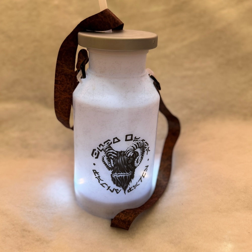 Disney Parks Star Wars Galaxy's Edge Bantha Blue Milk Light Up Sipper Bottle Jug